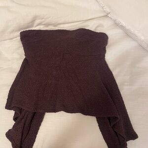 Free People Brown Strapless Top